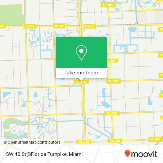 Mapa de SW 40 St@Florida Turnpike
