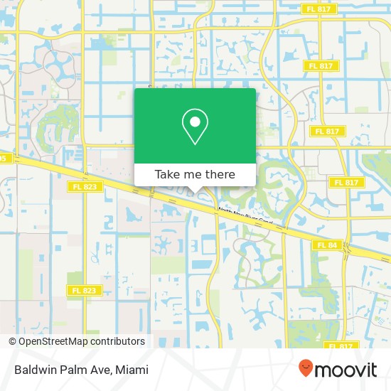 Baldwin Palm Ave map