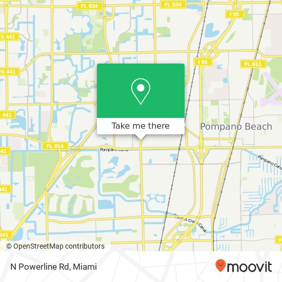 N Powerline Rd map