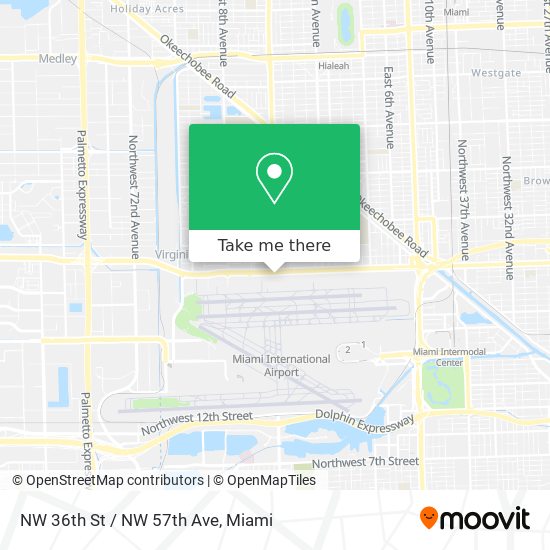 NW 36th St / NW 57th Ave map