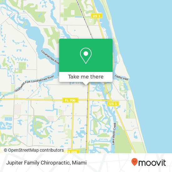 Jupiter Family Chiropractic map