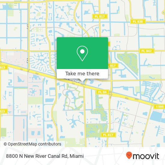 Mapa de 8800 N New River Canal Rd