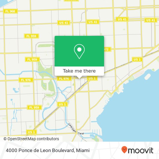 4000 Ponce de Leon Boulevard map