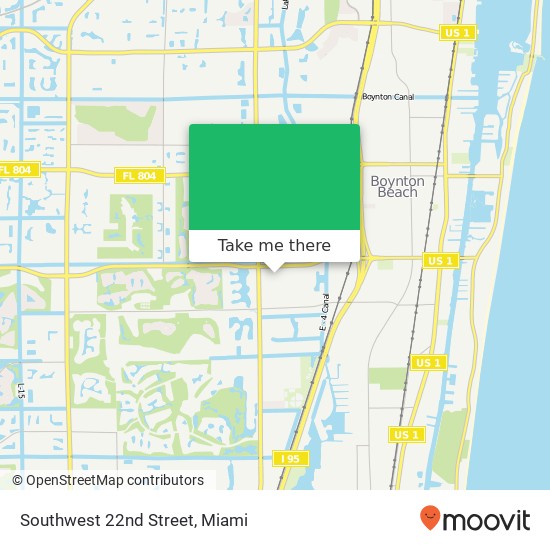 Southwest 22nd Street map