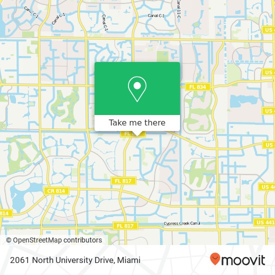 Mapa de 2061 North University Drive