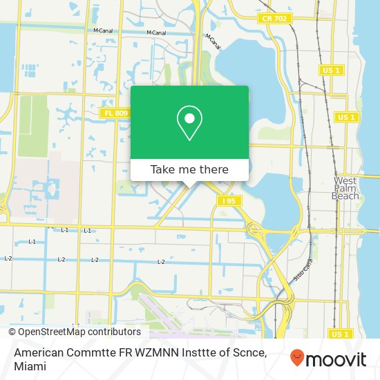 American Commtte FR WZMNN Insttte of Scnce map