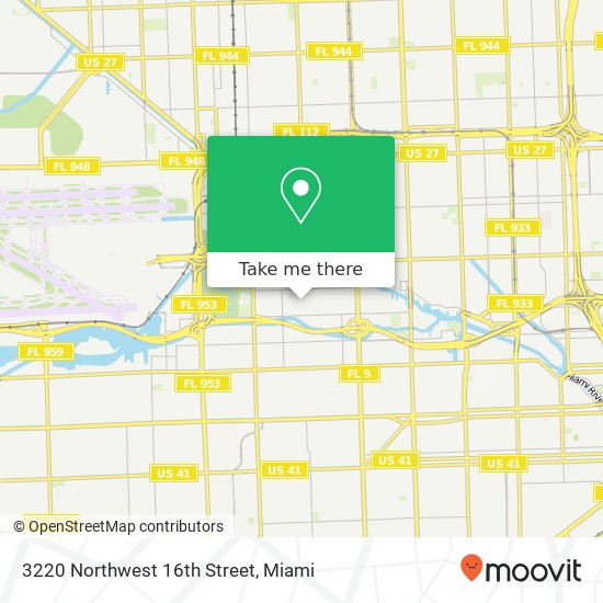 3220 Northwest 16th Street map