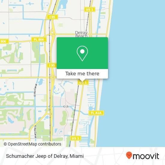 Schumacher Jeep of Delray map