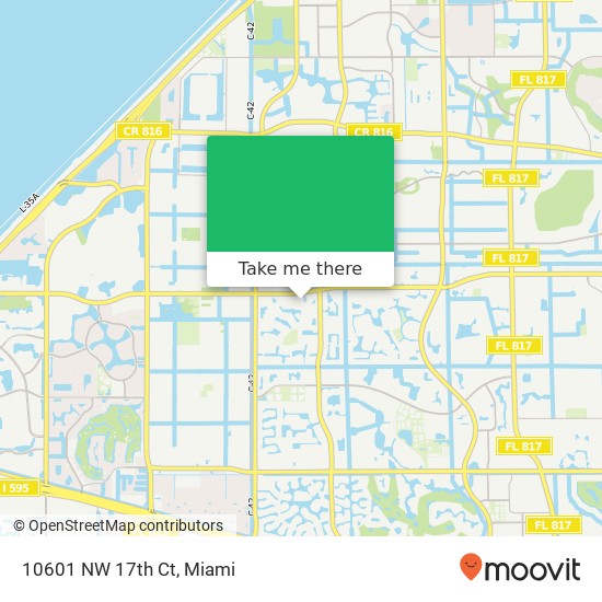 10601 NW 17th Ct map