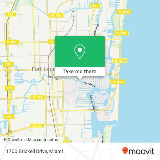 Mapa de 1700 Brickell Drive