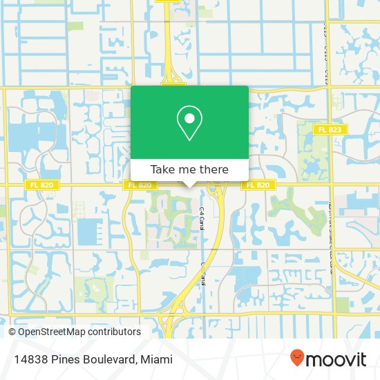 14838 Pines Boulevard map