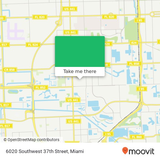 Mapa de 6020 Southwest 37th Street