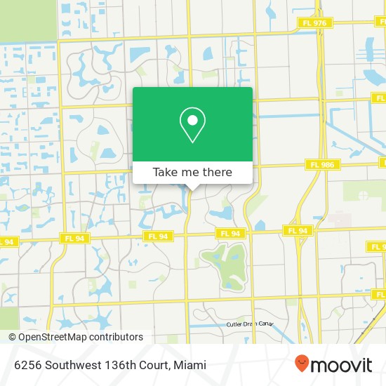Mapa de 6256 Southwest 136th Court