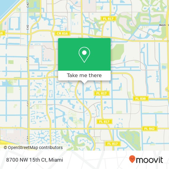 Mapa de 8700 NW 15th Ct