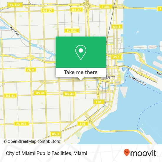 City of Miami Public Facilities map