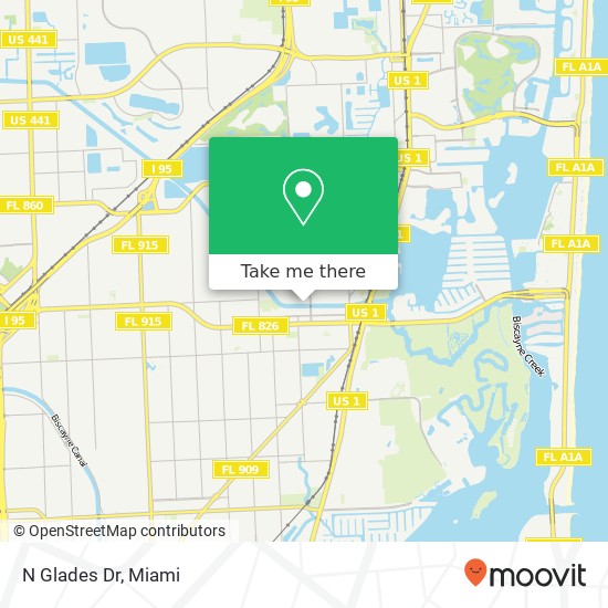 N Glades Dr map