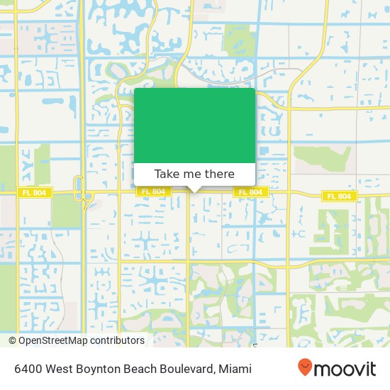 6400 West Boynton Beach Boulevard map