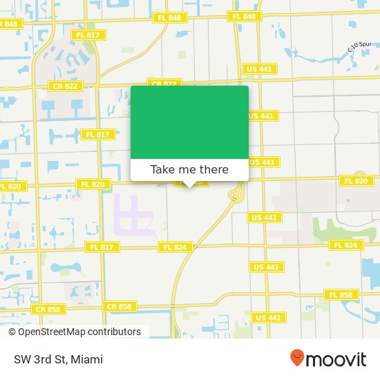 SW 3rd St map