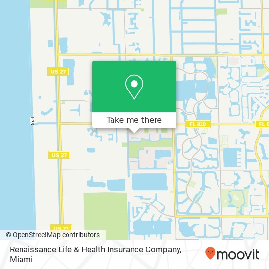 Renaissance Life & Health Insurance Company map