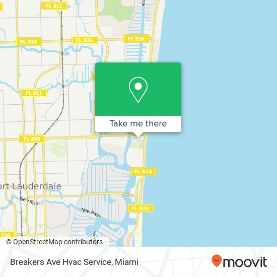 Breakers Ave Hvac Service map