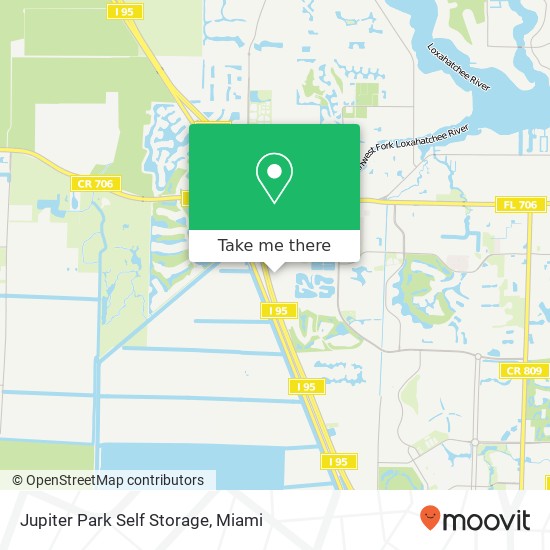 Mapa de Jupiter Park Self Storage