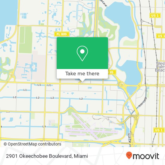 2901 Okeechobee Boulevard map