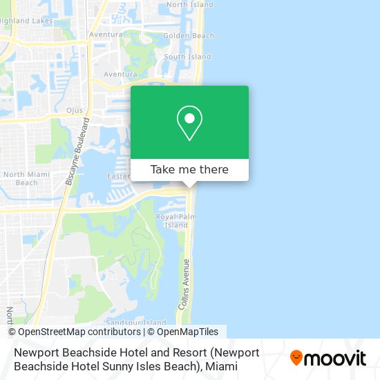 Newport Beachside Hotel and Resort (Newport Beachside Hotel Sunny Isles Beach) map