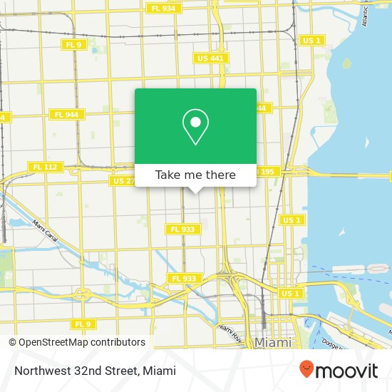 Northwest 32nd Street map