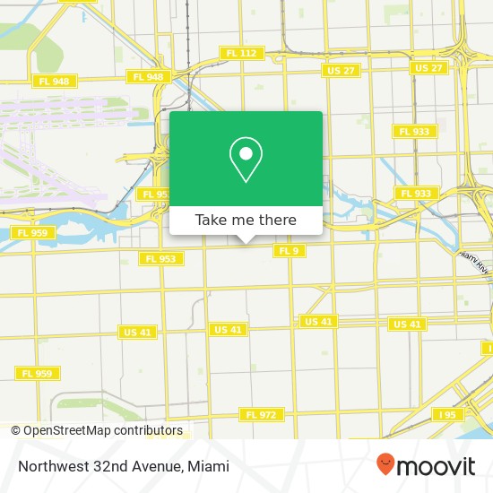 Mapa de Northwest 32nd Avenue