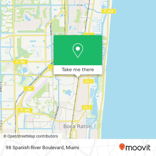 98 Spanish River Boulevard map