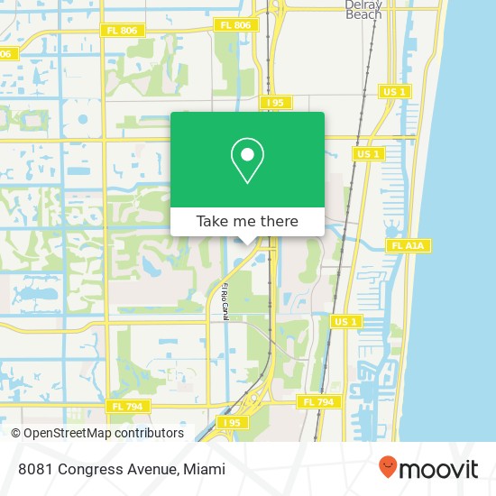 Mapa de 8081 Congress Avenue