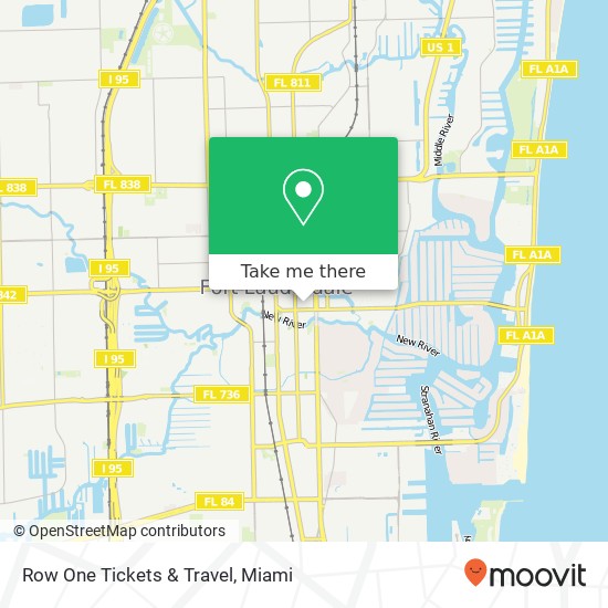 Mapa de Row One Tickets & Travel