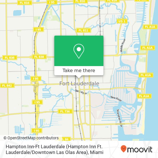 Hampton Inn-Ft Lauderdale (Hampton Inn Ft. Lauderdale / Downtown Las Olas Area) map