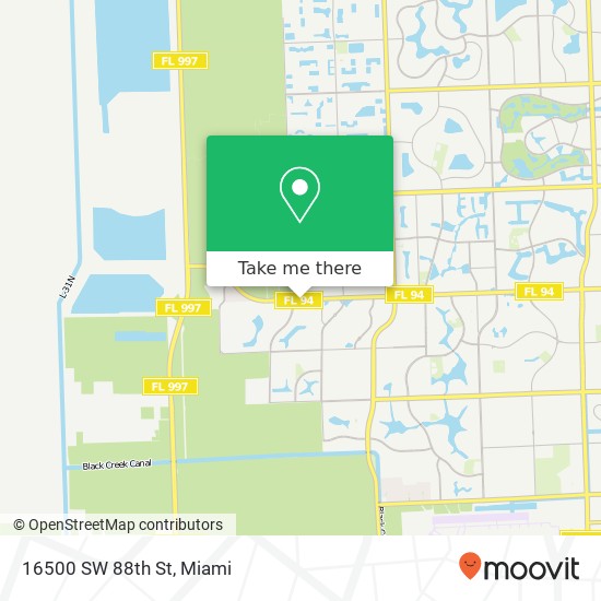 16500 SW 88th St map