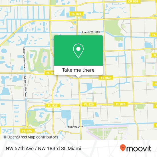 NW 57th Ave / NW 183rd St map