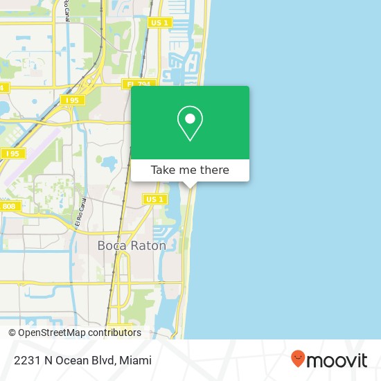 2231 N Ocean Blvd map