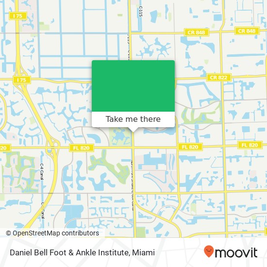 Mapa de Daniel Bell Foot & Ankle Institute