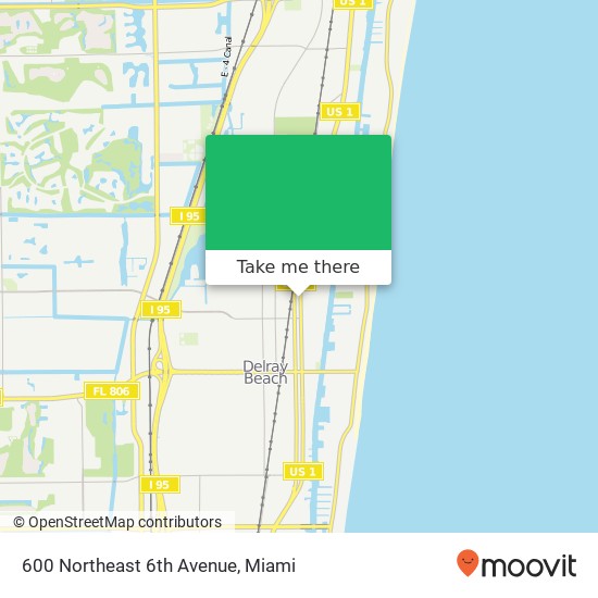 600 Northeast 6th Avenue map