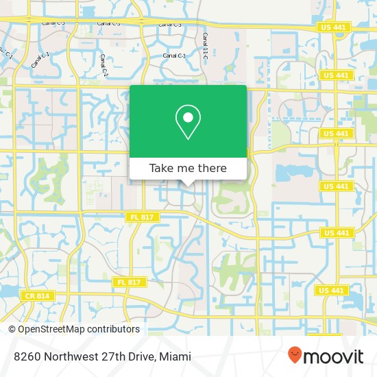 8260 Northwest 27th Drive map