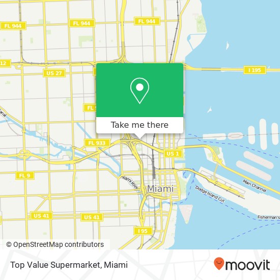 Top Value Supermarket map