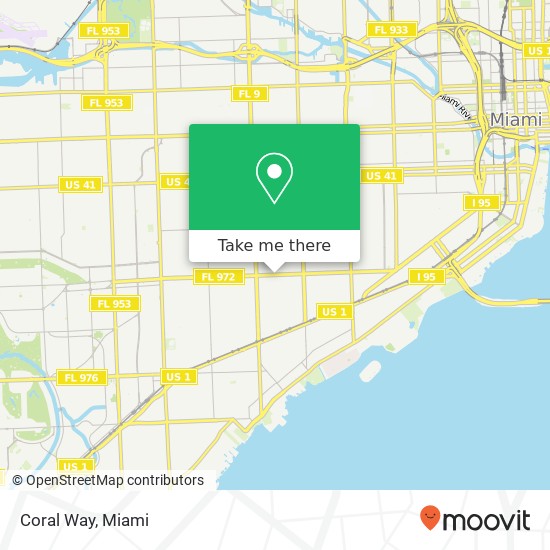 Coral Way map