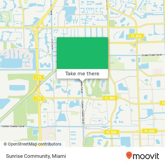 Mapa de Sunrise Community