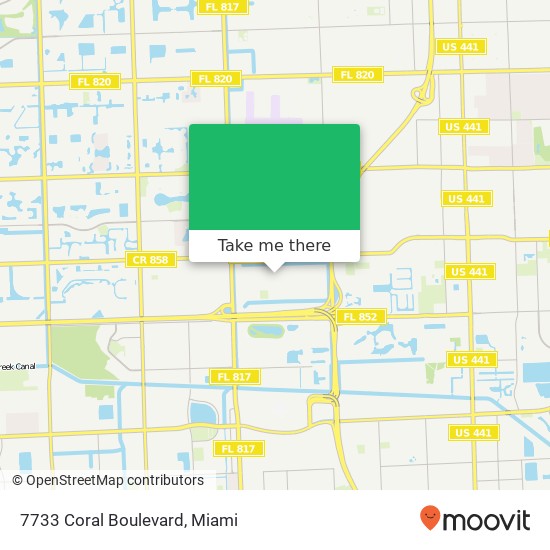 7733 Coral Boulevard map