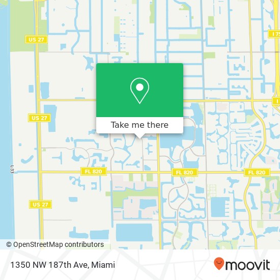 Mapa de 1350 NW 187th Ave