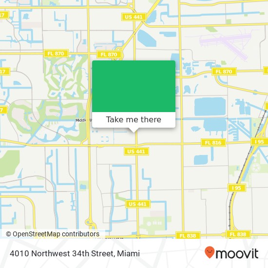 4010 Northwest 34th Street map