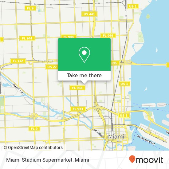 Mapa de Miami Stadium Supermarket