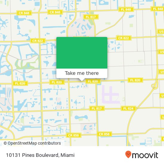 10131 Pines Boulevard map