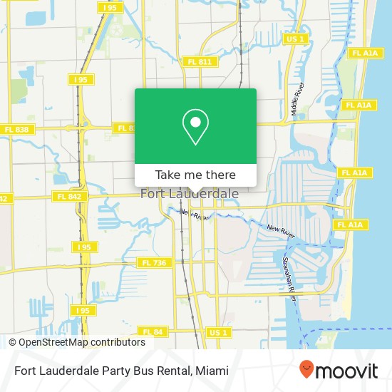 Fort Lauderdale Party Bus Rental map