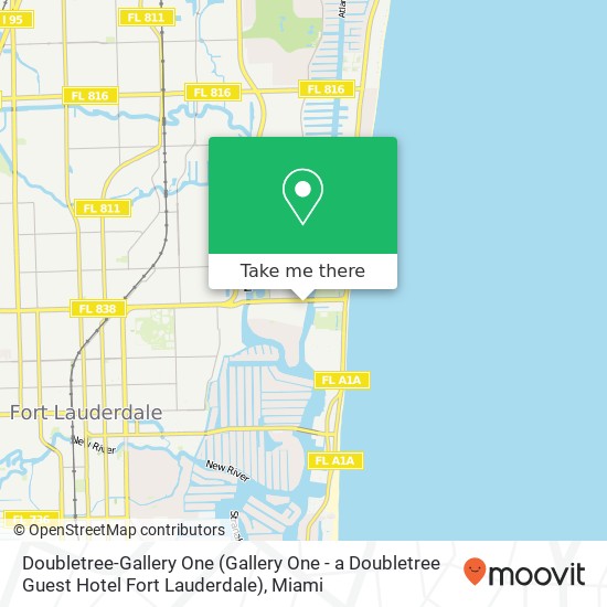 Doubletree-Gallery One (Gallery One - a Doubletree Guest Hotel Fort Lauderdale) map