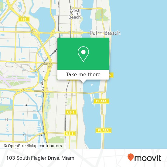 103 South Flagler Drive map